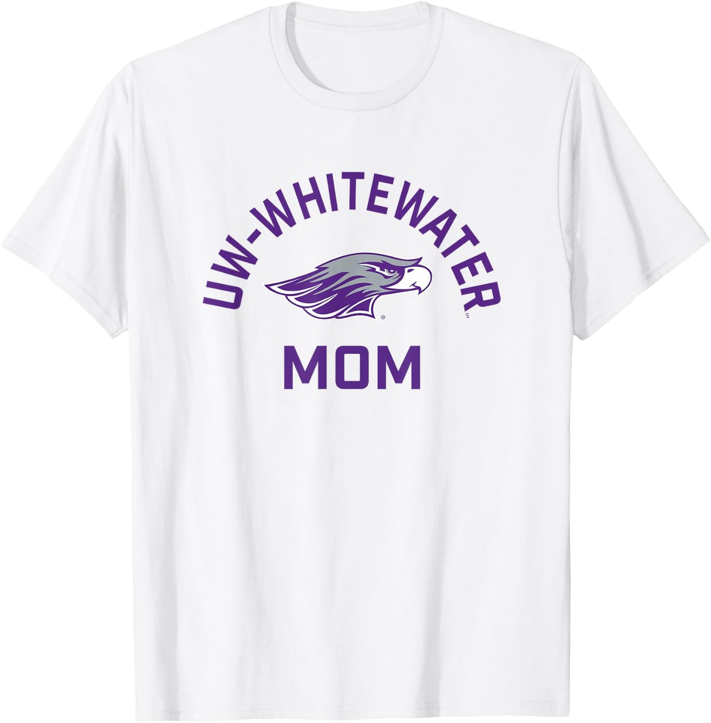 UW-Whitewater Warhawks Arched Mom T-Shirt - T-Shirt | White