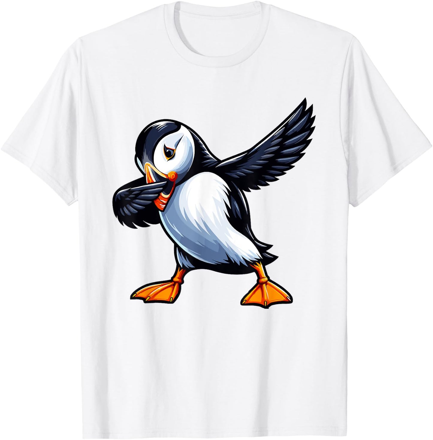 Puffin Dabbing | Puffin Bird, For Kids & Cute Puffin T-Shirt - T-Shirt | White