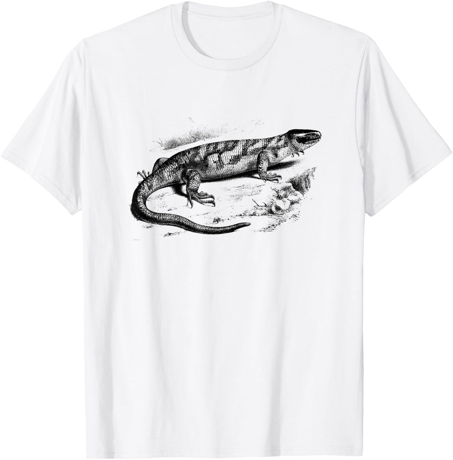 Solomon Island Skink Lizard Vintage Herpetology T-Shirt - T-Shirt | White
