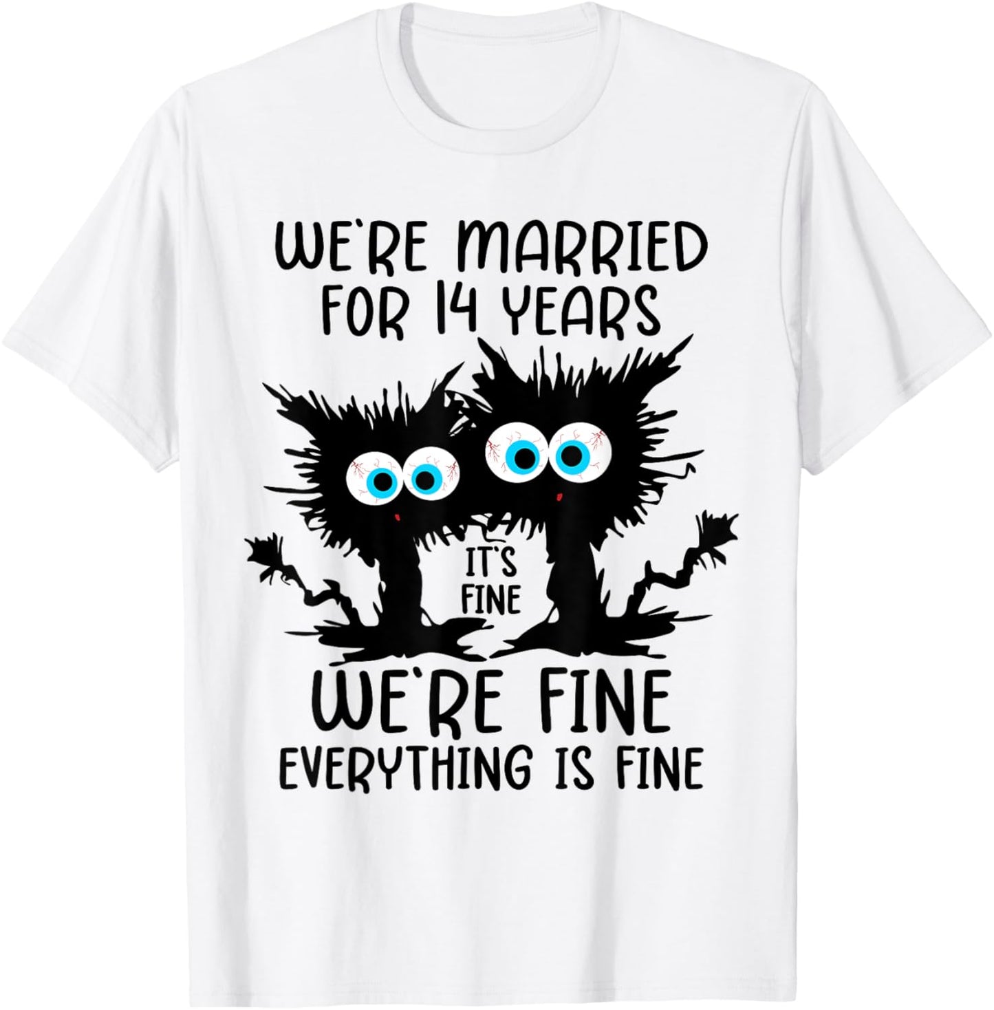Ivory Wedding We're Married For 14 Years T-Shirt - T-Shirt | White