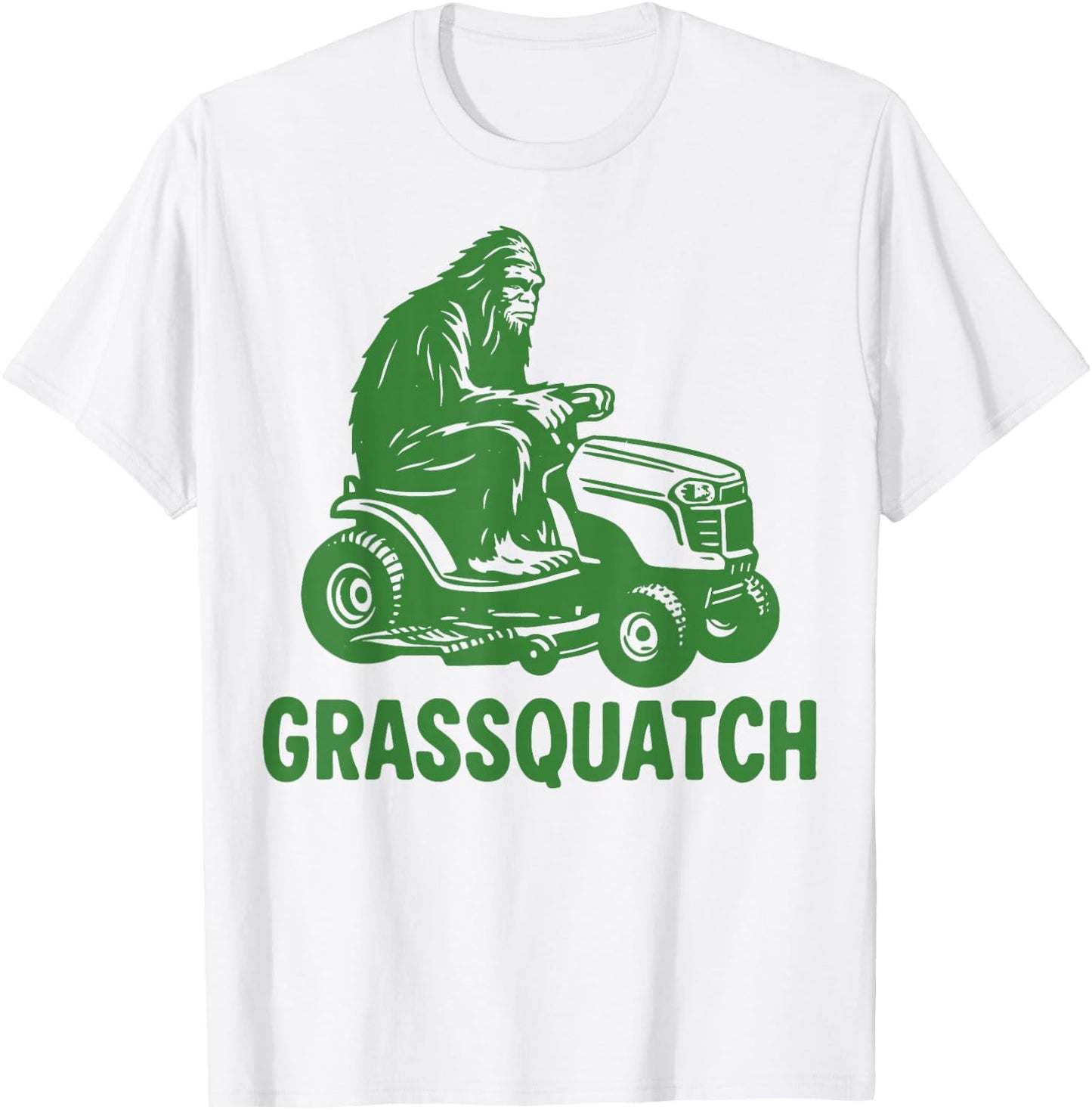 Grassquatch Lawn Care T-Shirt - T-Shirt | White