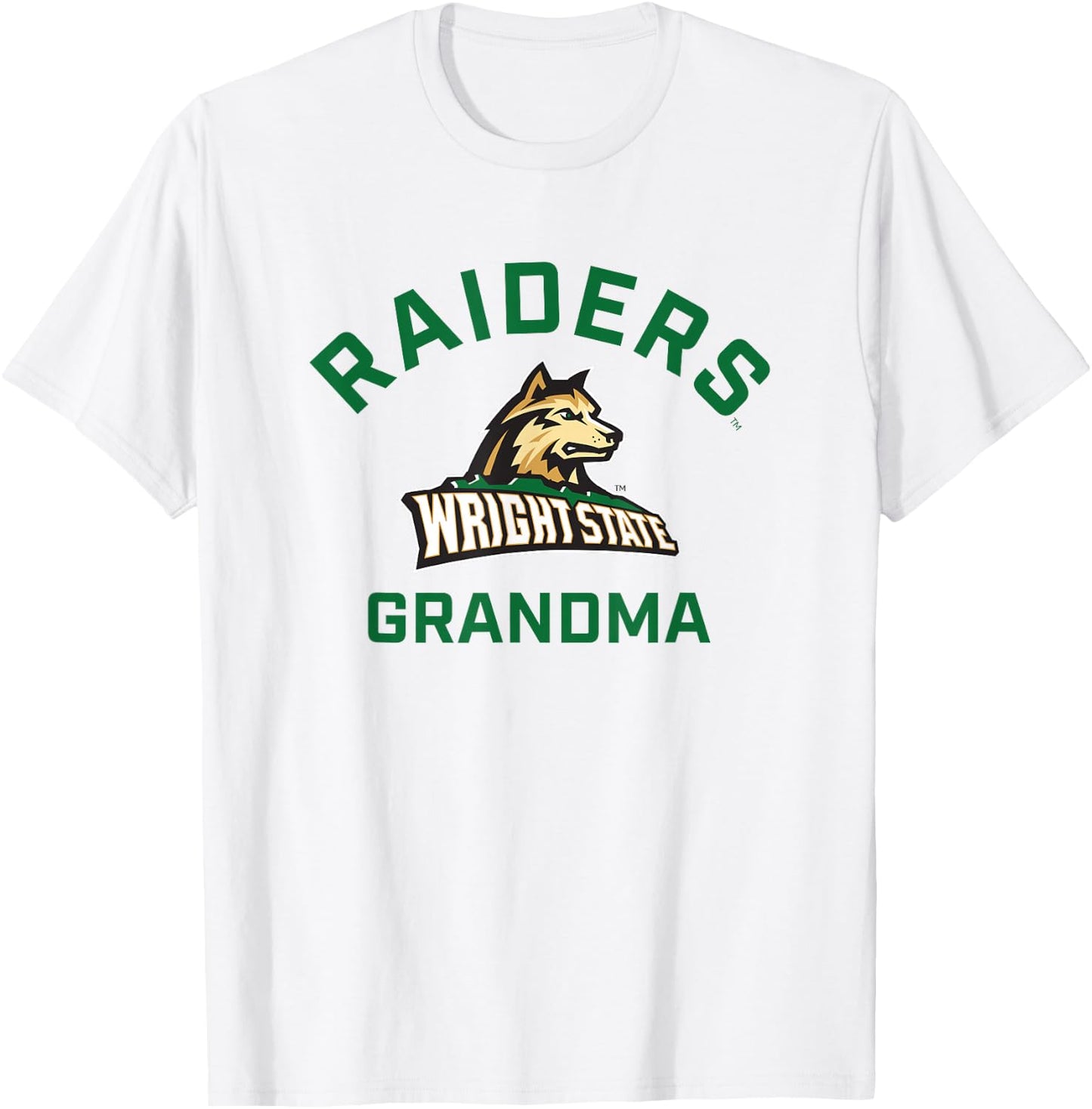 Wright State University WSU Raiders Arched Grandma T-Shirt - T-Shirt | White