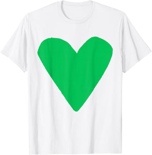 Green Heart Pink T-Shirt - T-Shirt | White