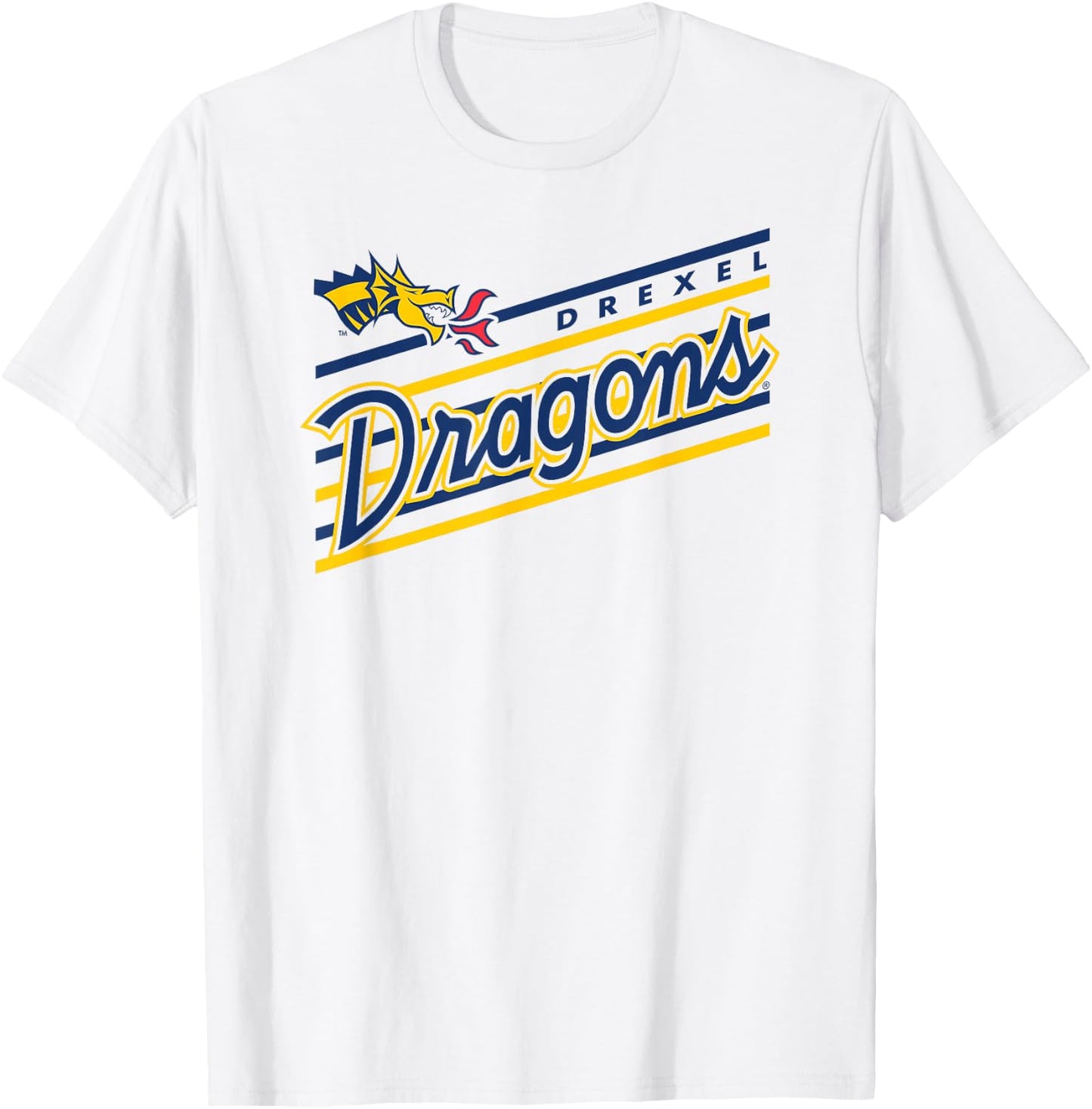 Drexel Dragons Retro Performer White Officially Licensed T-Shirt - T-Shirt | White