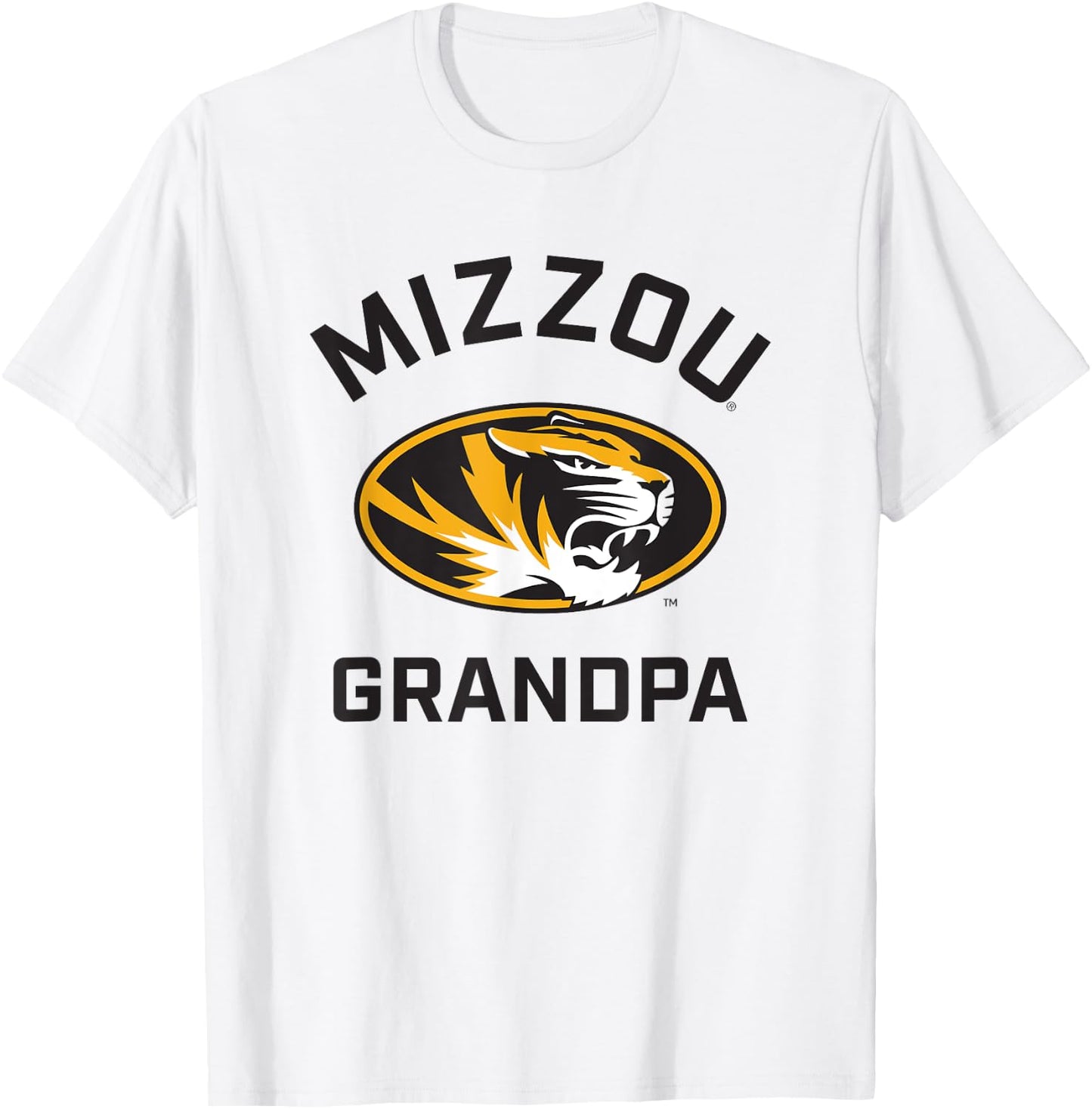 University of Missouri Mizzou Tigers Arched Grandpa T-Shirt - T-Shirt | White