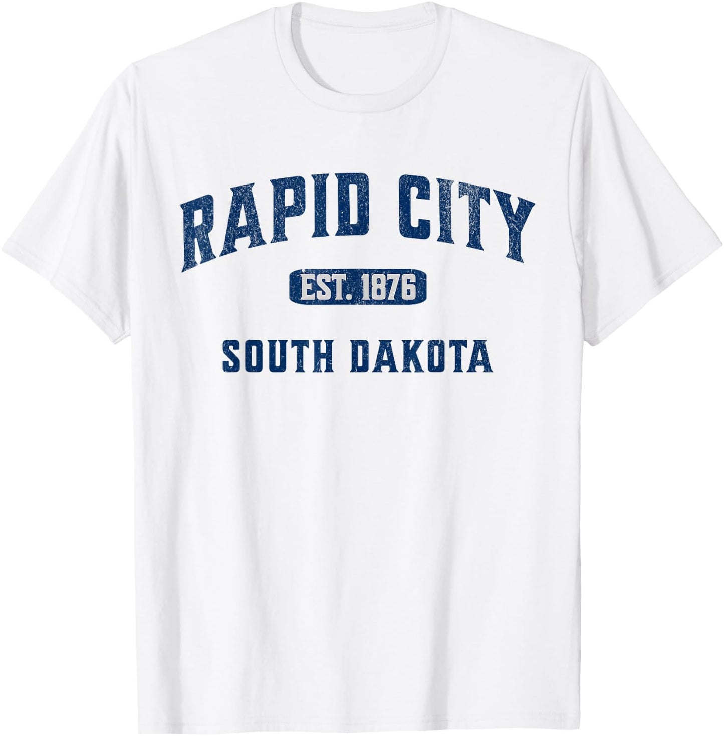 Vintage Athletic Souvenir Visit Rapid City South Dakota T-Shirt - T-Shirt | White