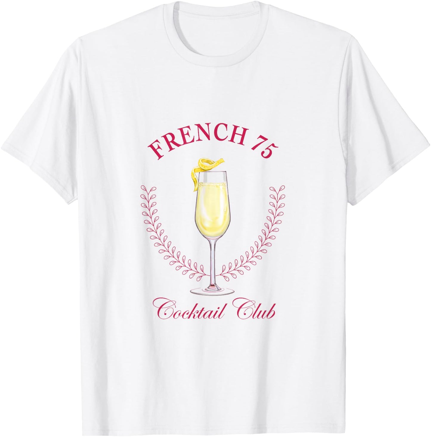 French 75 Cocktail Club T-Shirt - T-Shirt | White