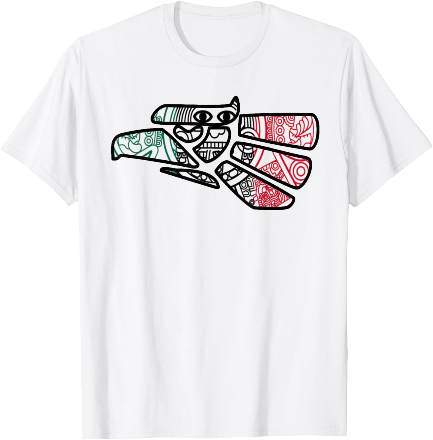 Hecho En Mexico Aztec Calendar Mexican Eagle T-Shirt - T-Shirt | White