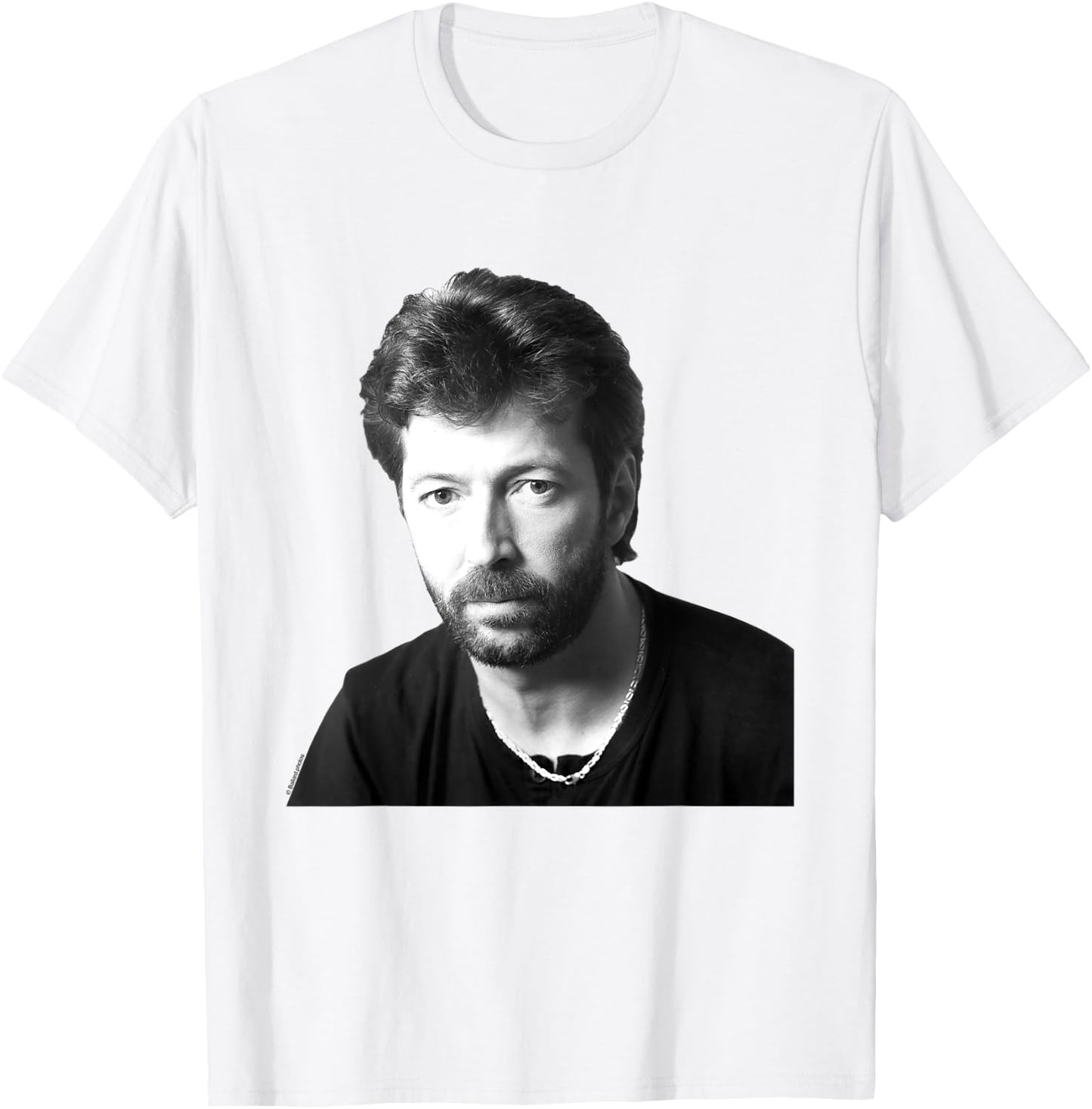 Eric Clapton Portrait 1985 By Allan Ballard T-Shirt - T-Shirt | White