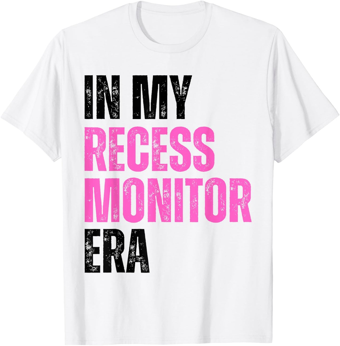 Vintage In My Recess Monitor Era Recess Crew Back To School T-Shirt - T-Shirt | White