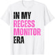 Vintage In My Recess Monitor Era Recess Crew Back To School T-Shirt - T-Shirt | White