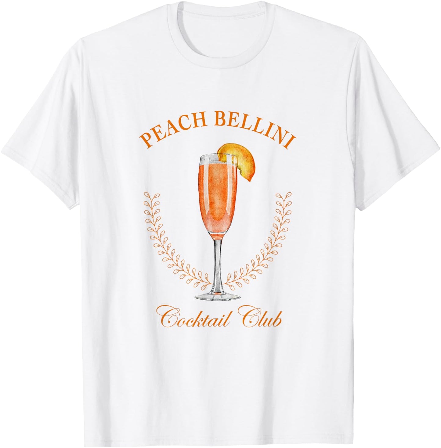 Peach Bellini Cocktail Club T-Shirt - T-Shirt | White