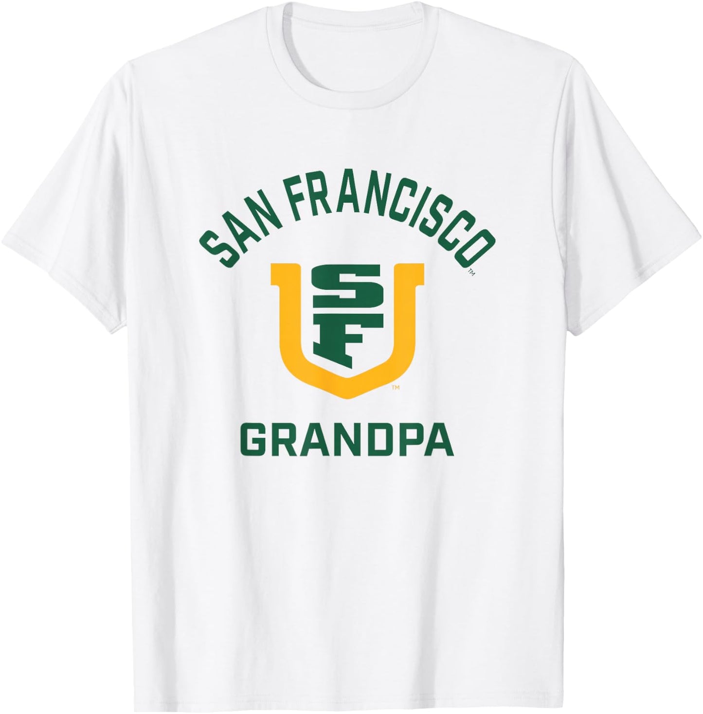 University of San Francisco USF Dons Arched Grandpa T-Shirt - T-Shirt | White