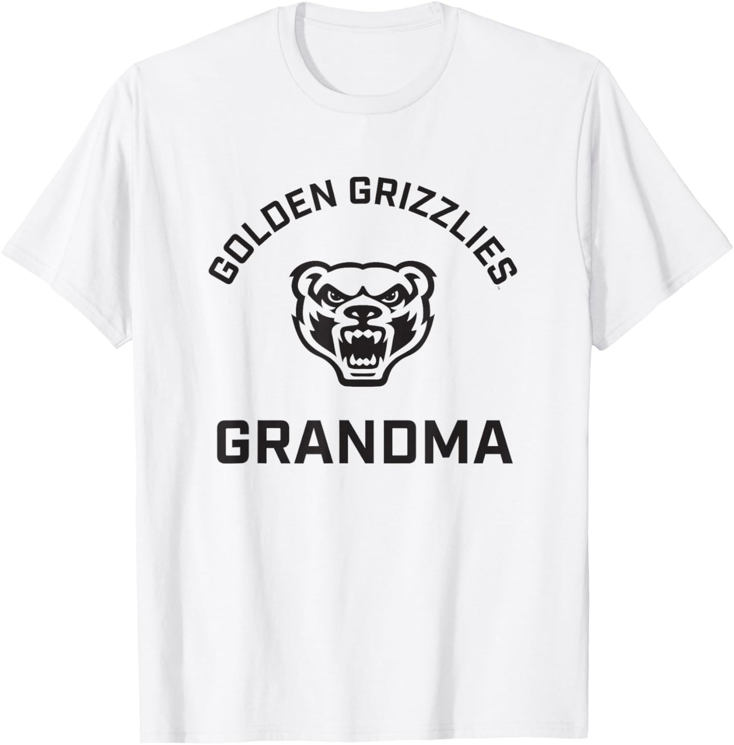 Oakland University Golden Grizzlies Arched Grandma T-Shirt - T-Shirt | White