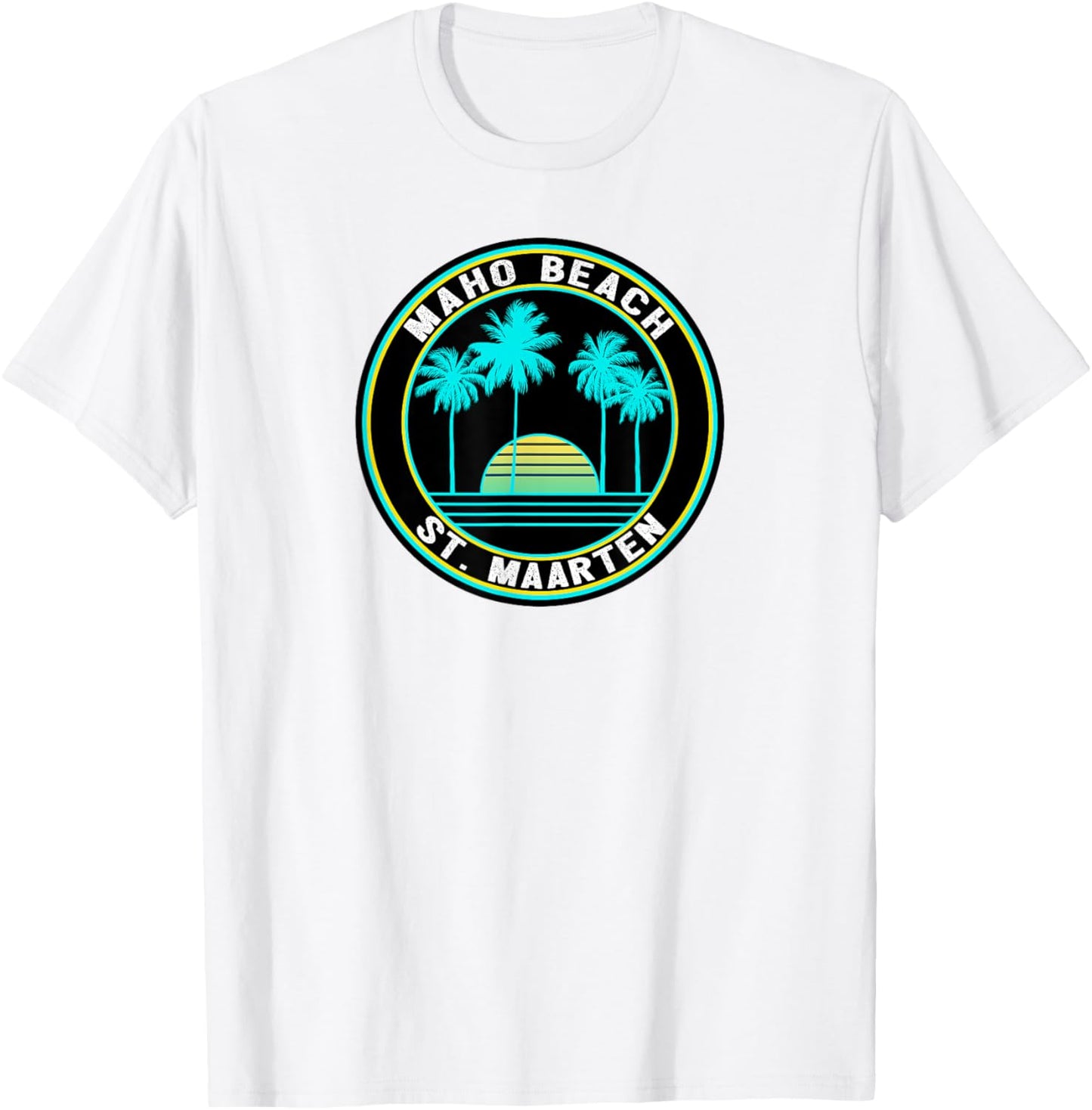 Maho Beach T Shirt Saint Maarten Caribbean Souvenir Women Kids T-Shirt - T-Shirt | White