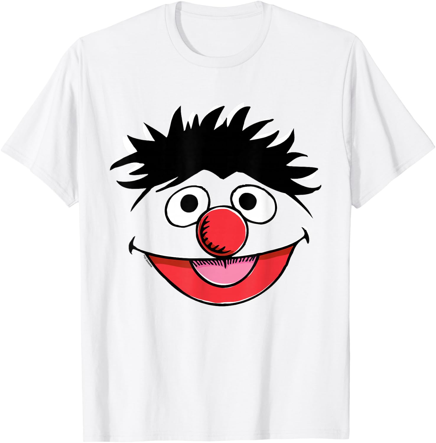 Sesame Street Ernie Retro Sketch Face Halloween Costume T-Shirt - T-Shirt | White