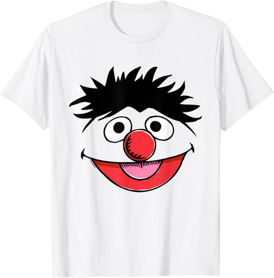 Sesame Street Ernie Retro Sketch Face Halloween Costume T-Shirt - T-Shirt | White