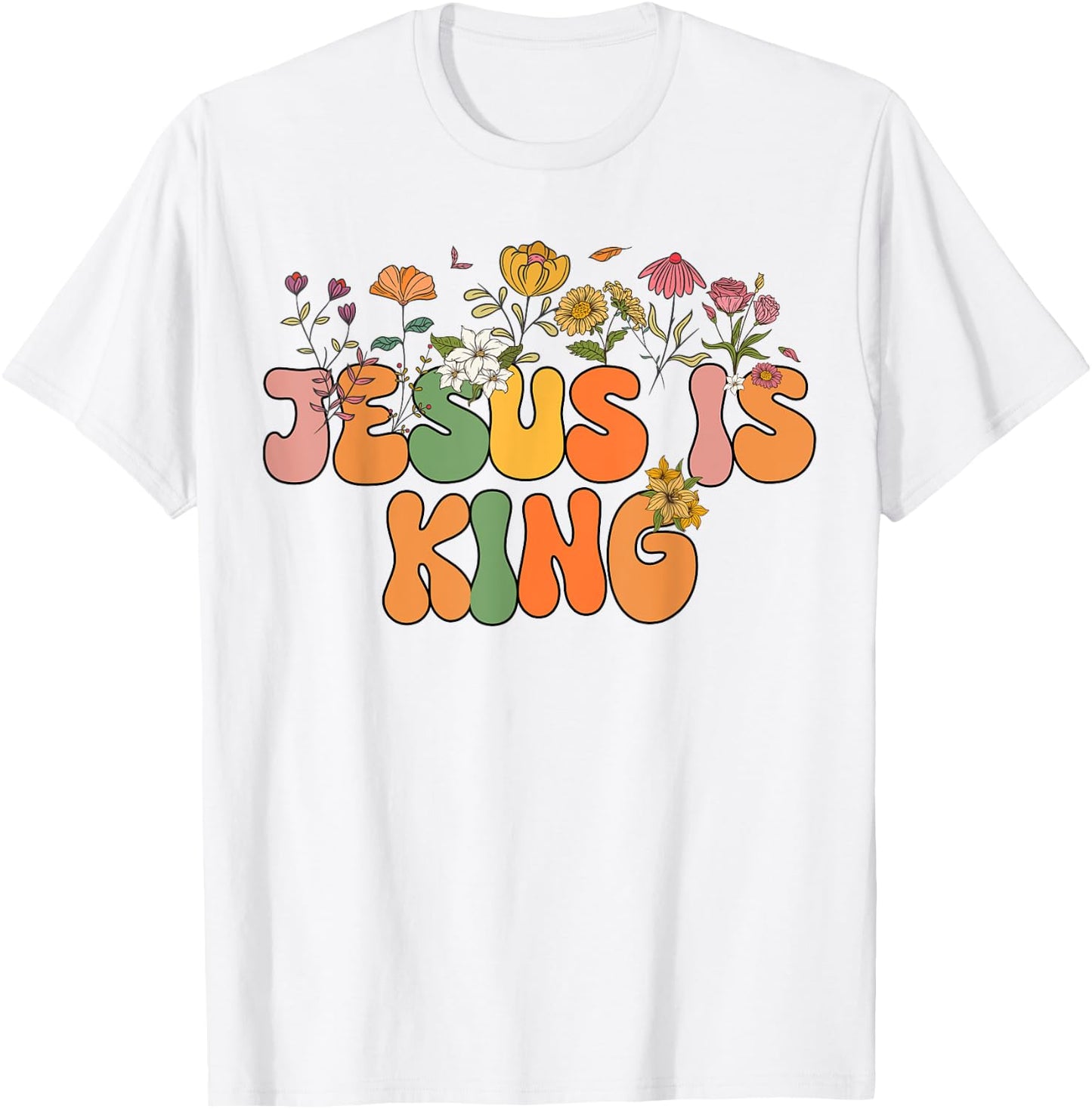 Kids Jesus Is King Christian I You Loves Women Toddler Girl T-Shirt - T-Shirt | White