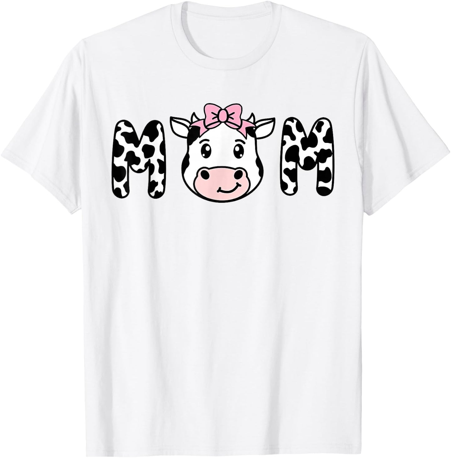 Cow MOM Birthday Family Matching Mothers Day Boy Girl Farm T-Shirt - T-Shirt | White