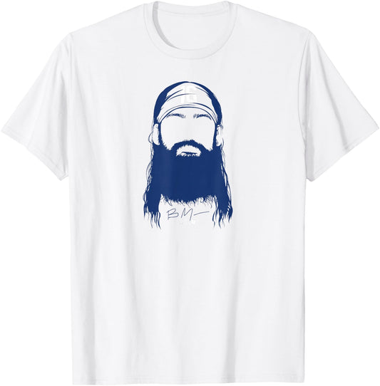 Brandon Marsh - Philly Beard (Red) - Philadelphia Baseball T-Shirt - T-Shirt | White
