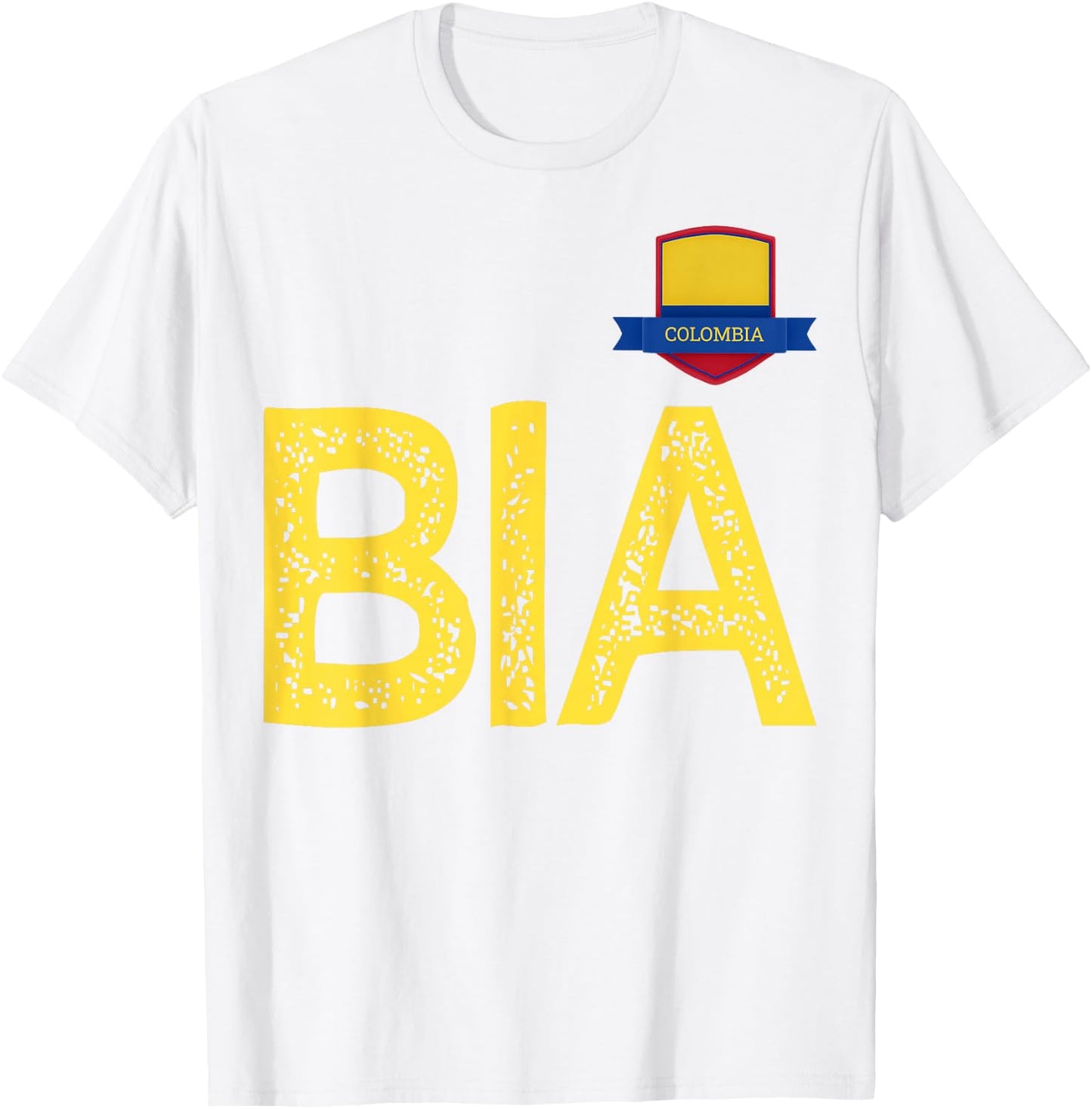 Colombia Human-Flag Letter B and I and A Colombian T-Shirt - T-Shirt | White