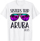 Sisters Trip 2025 Aruba Caribbean Weekend Summer Vacation Women Kids T-Shirt - T-Shirt | White