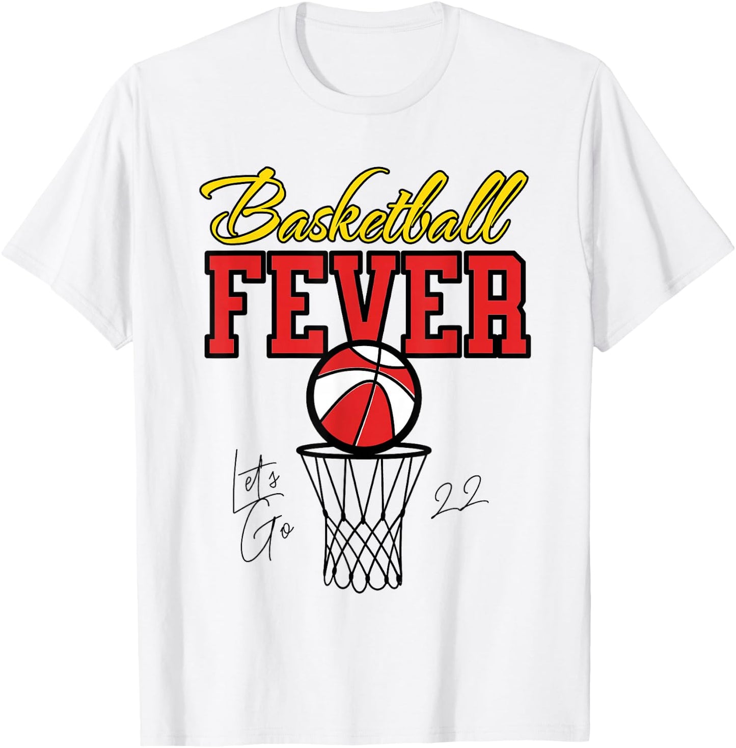 Basketball Fever Women's Basketball T-Shirt - T-Shirt | White