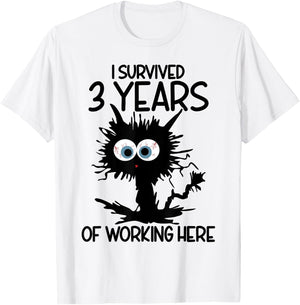 I Survived 3 Years Of Working Here T-Shirt - T-Shirt | White