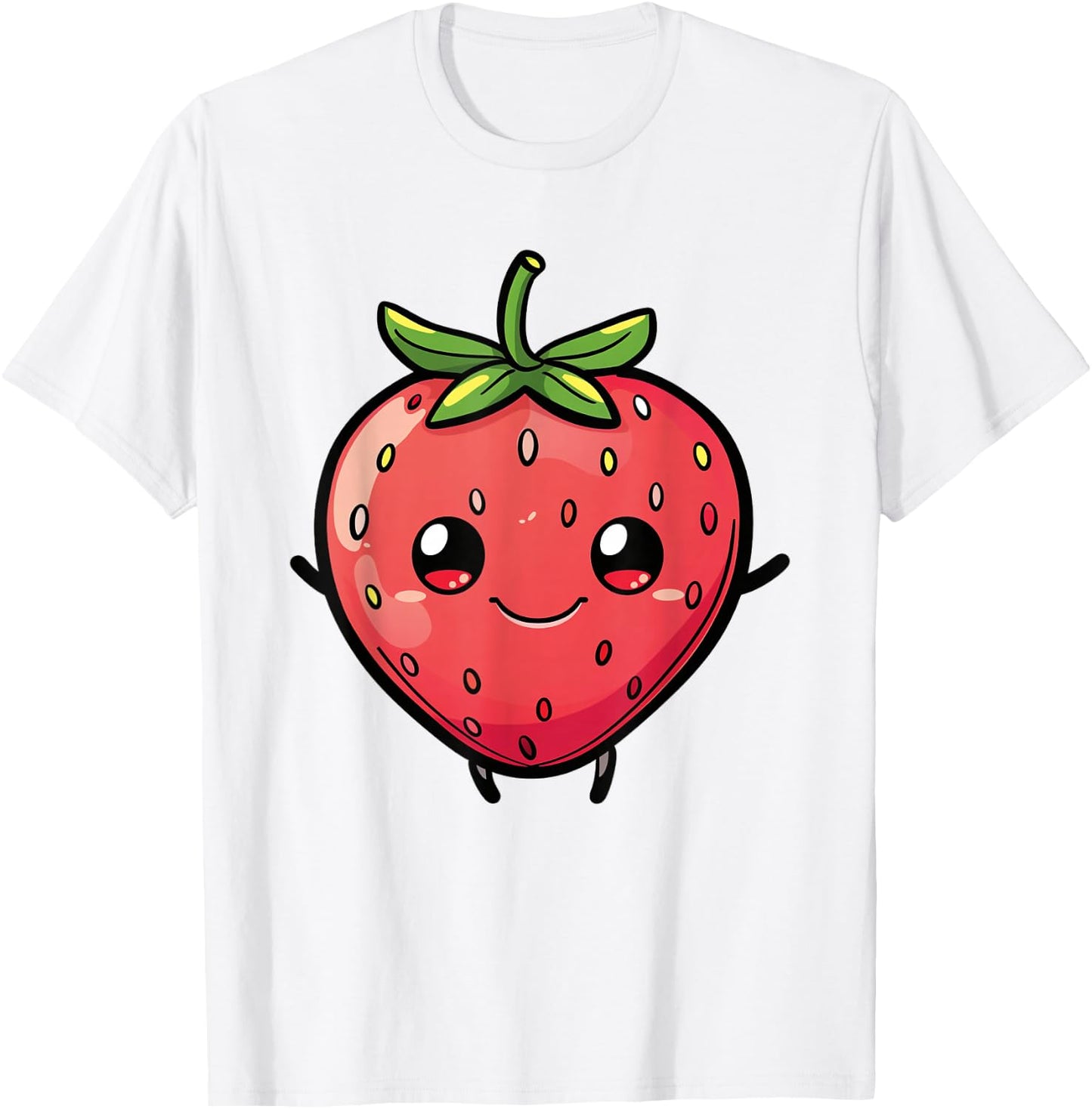 Cute Strawberry - Funny Strawberry Fruit T-Shirt - T-Shirt | White