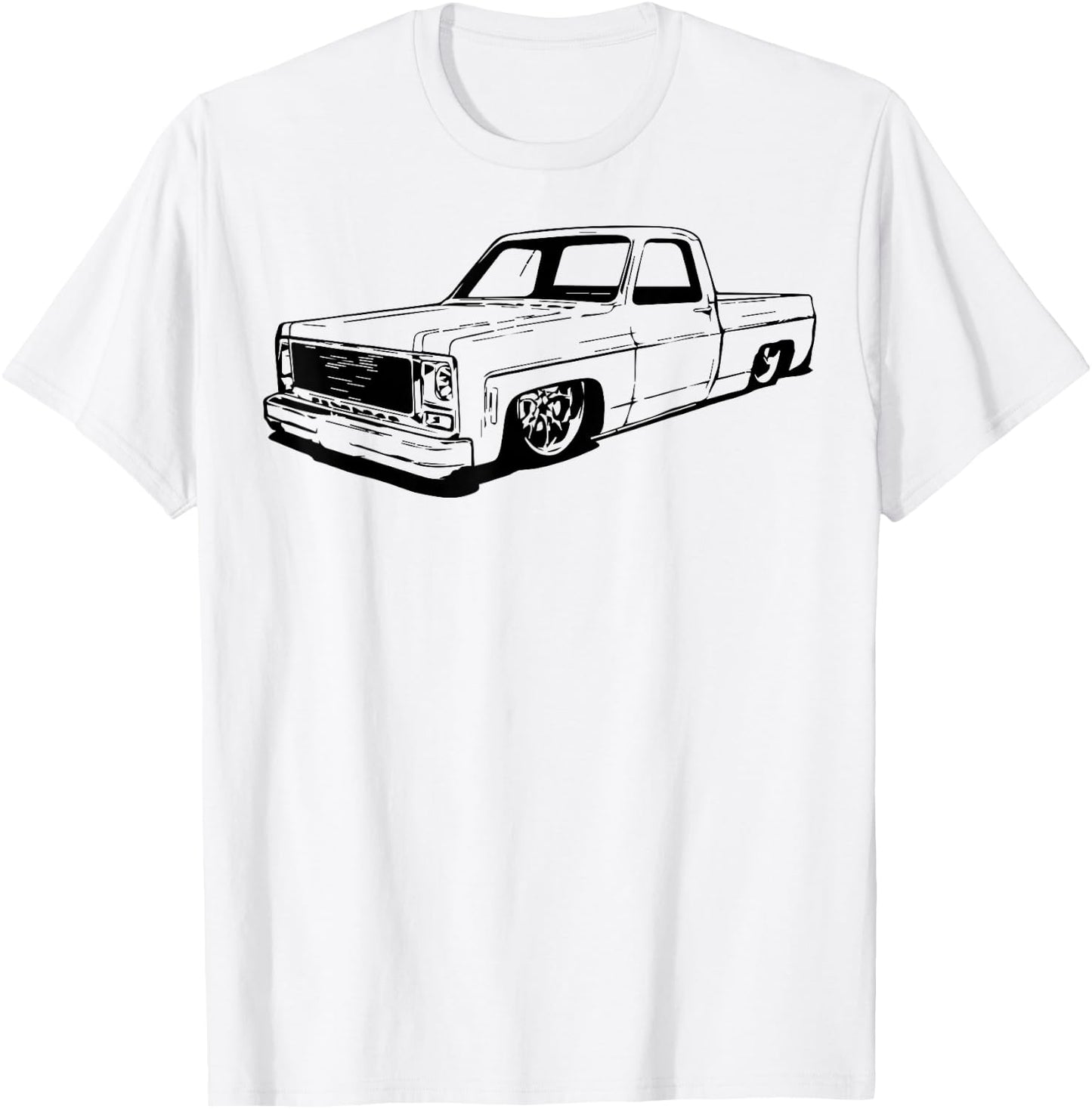 Vintage 73-87 Mini C10 Truck Slammed Graphic Dad Gag Father T-Shirt - T-Shirt | White