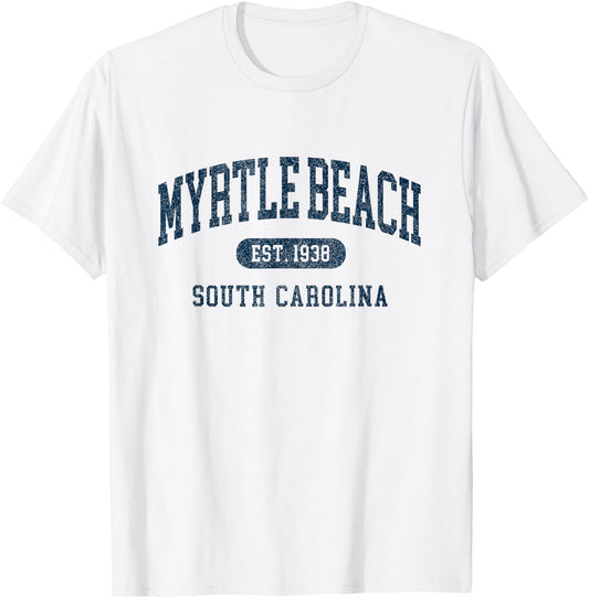 Myrtle Beach South Carolina Established Souvenir T-Shirt - T-Shirt | White