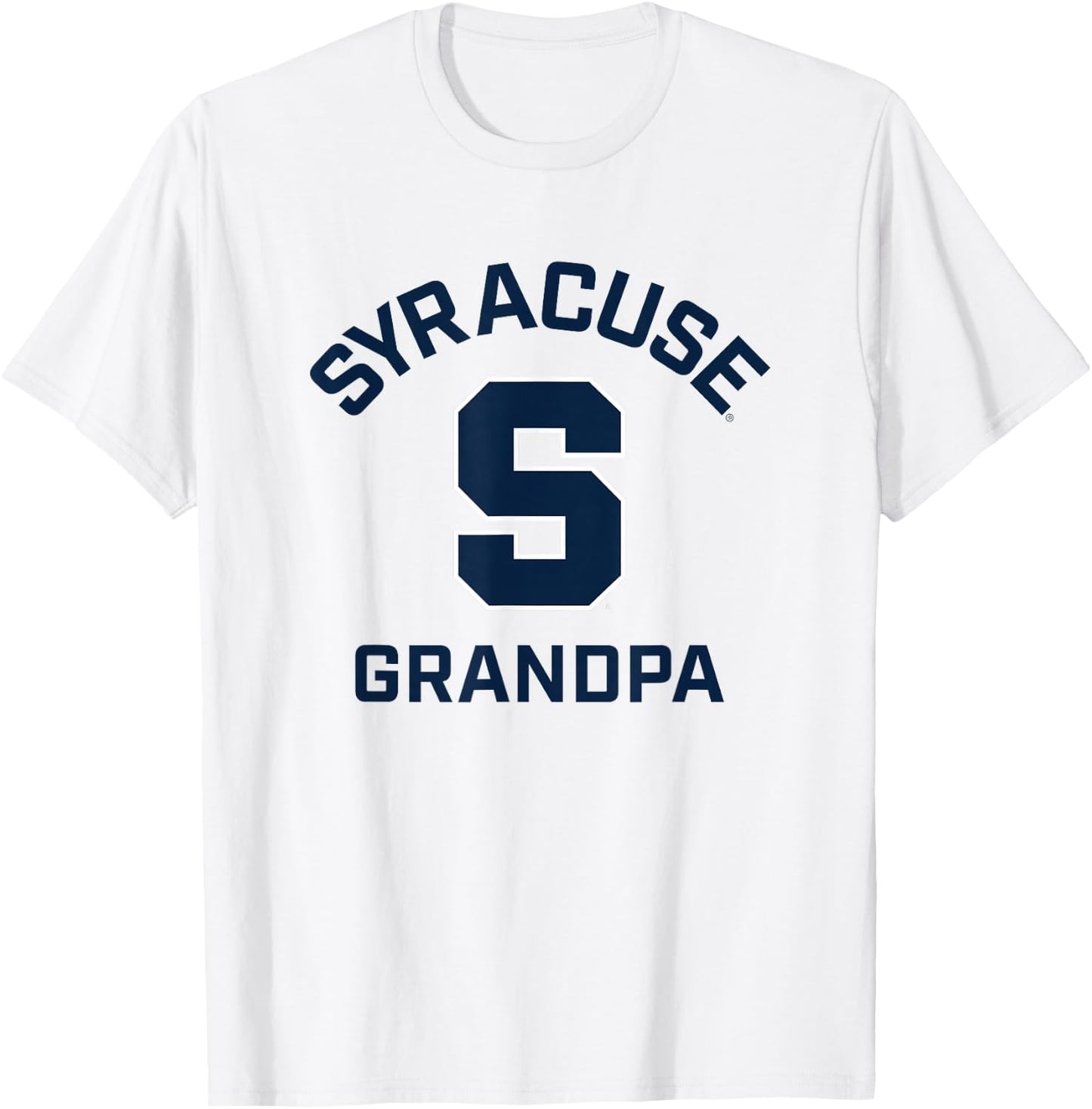 Syracuse University Orange Arched Grandpa T-Shirt - T-Shirt | White