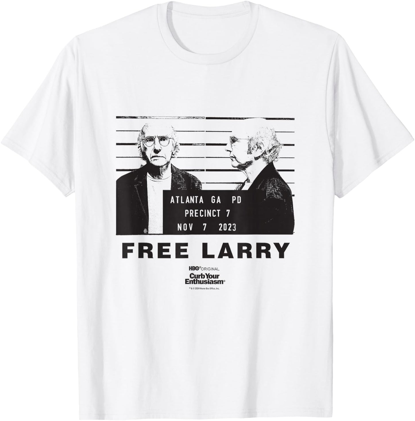 Curb Your Enthusiasm Free Larry Officially Licensed T-Shirt - T-Shirt | White
