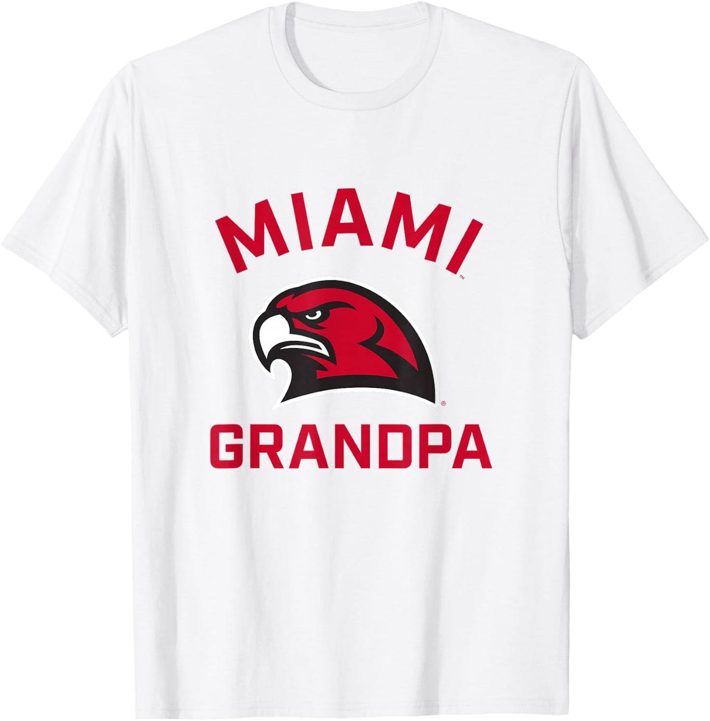 Miami University Ohio Redhawks Arched Grandpa T-Shirt - T-Shirt | White