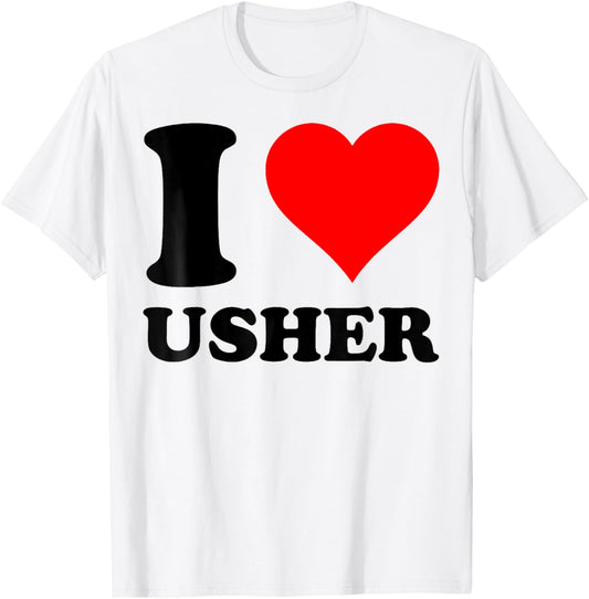 Retro Usher First Name Personalized In My Usher Era T-Shirt - T-Shirt | White