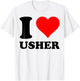 Retro Usher First Name Personalized In My Usher Era T-Shirt - T-Shirt | White