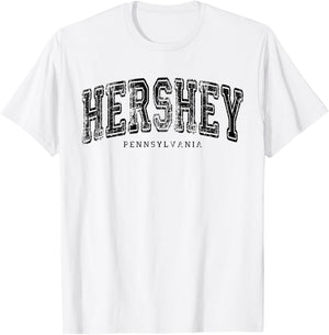 Hershey Pennsylvania Vintage Retro US City State Travel T-Shirt - T-Shirt | White