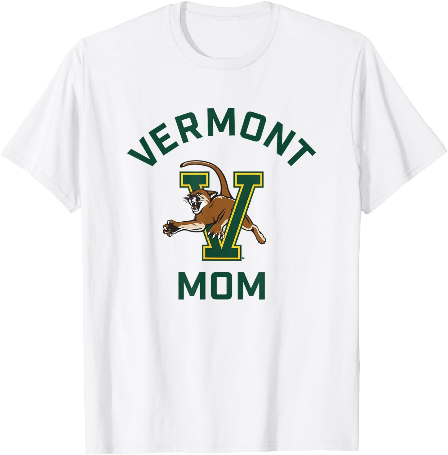 University of Vermont Catamounts Arched Mom T-Shirt - T-Shirt | White
