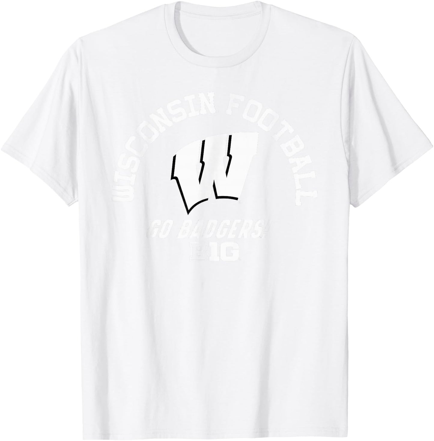 Wisconsin Badgers Big 10 Football Red Officially Licensed T-Shirt - T-Shirt | White