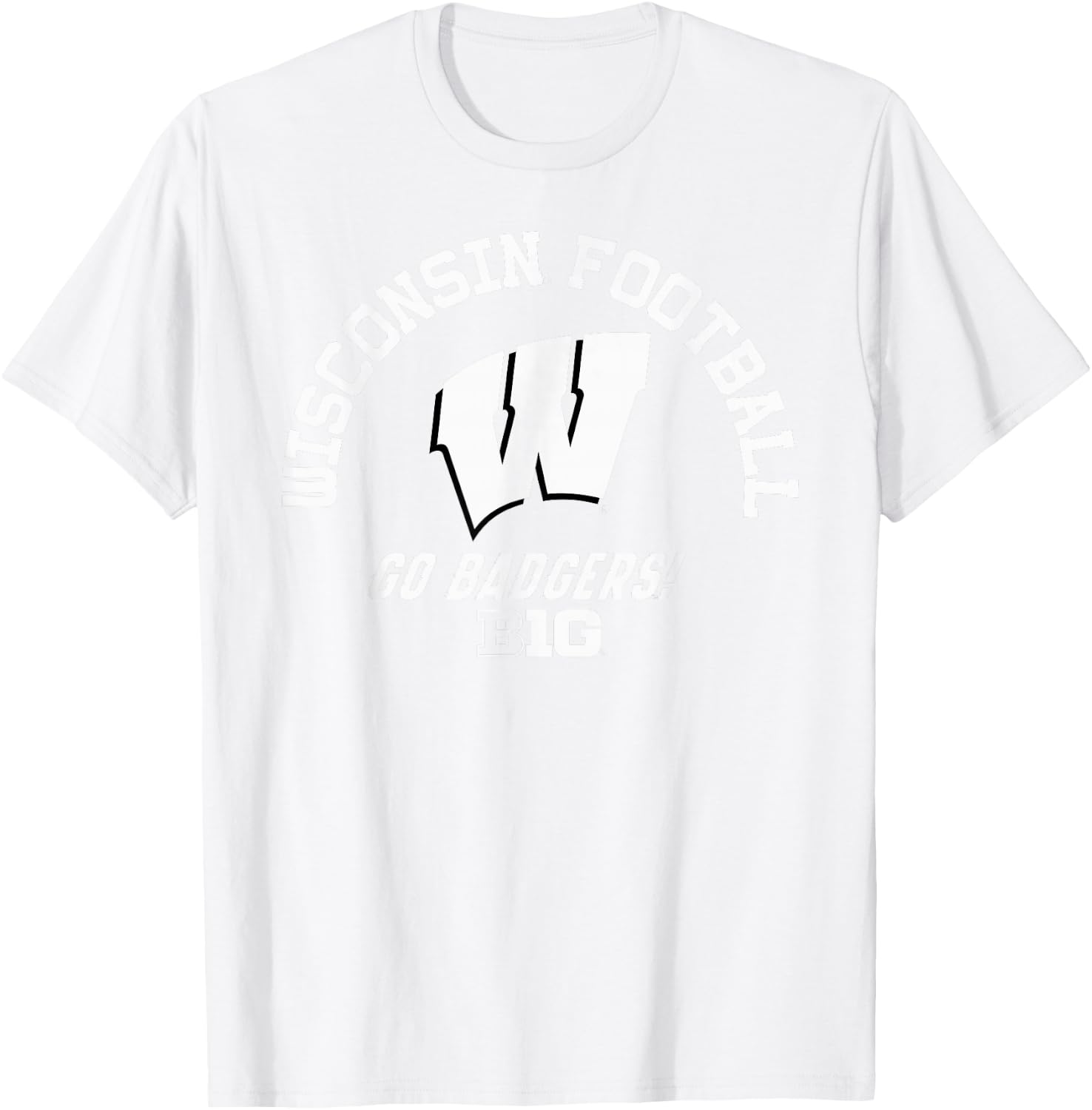 Wisconsin Badgers Big 10 Football Red Officially Licensed T-Shirt - T-Shirt | White