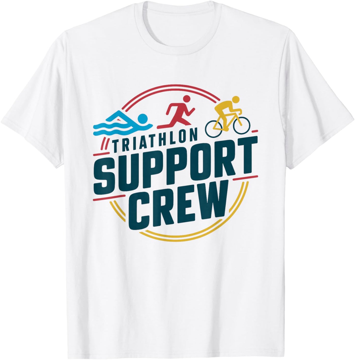 Triathlon Inspired Support Crew Related Triathlete T-Shirt - T-Shirt | White