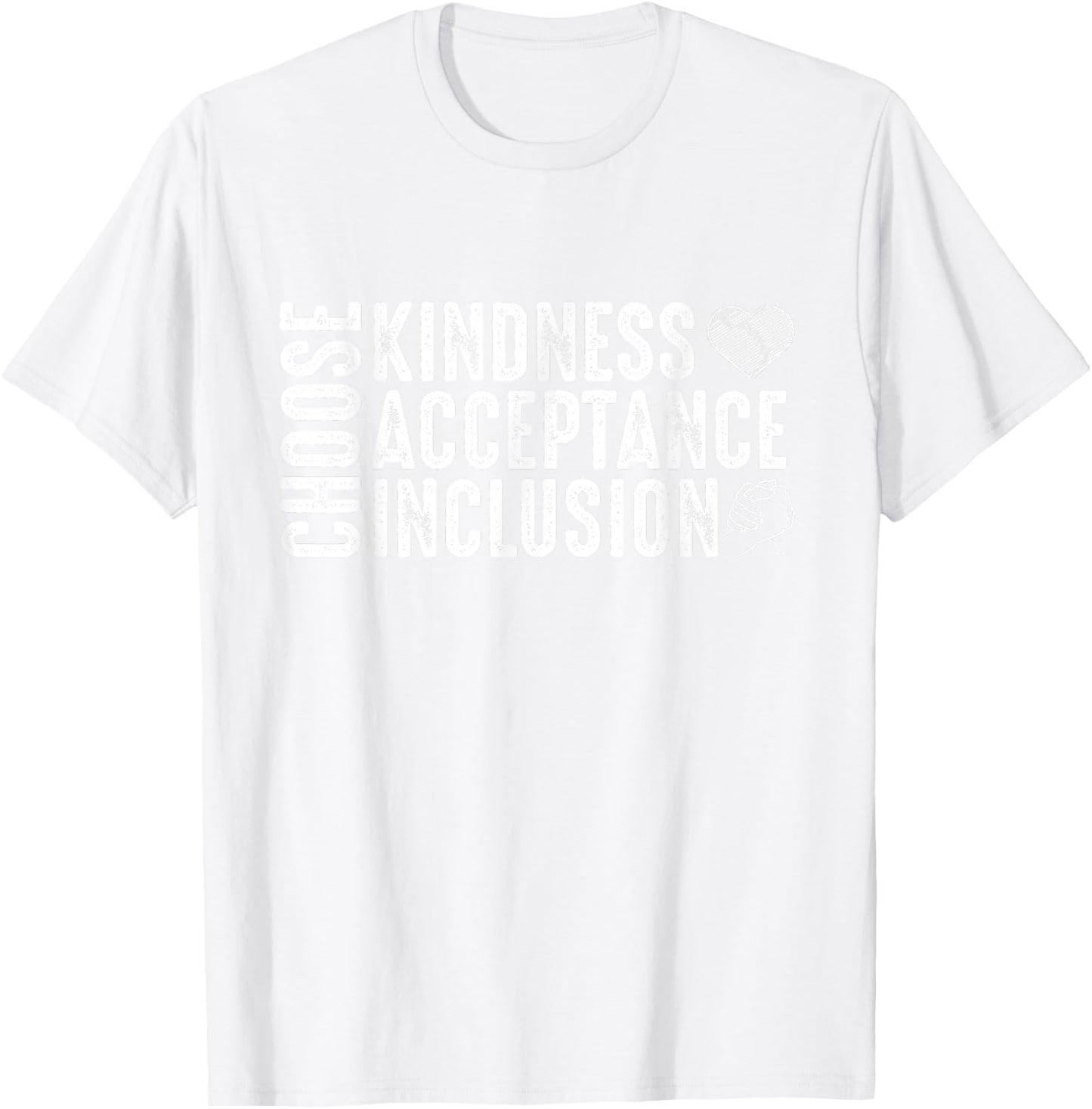 Choose Kindness Acceptation Inclusion Unity Day Orange Kids T-Shirt - T-Shirt | White