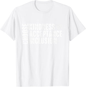 Choose Kindness Acceptation Inclusion Unity Day Orange Kids T-Shirt - T-Shirt | White