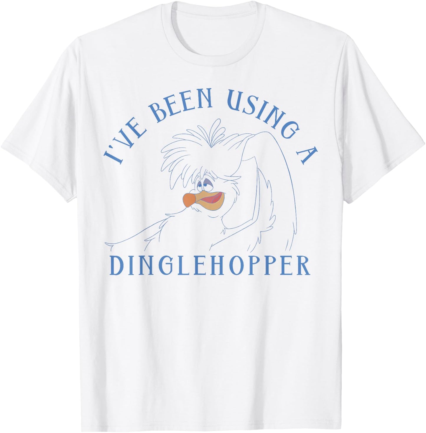 Disney The Little Mermaid Scuttle Using A Dinglehopper T-Shirt - T-Shirt | White