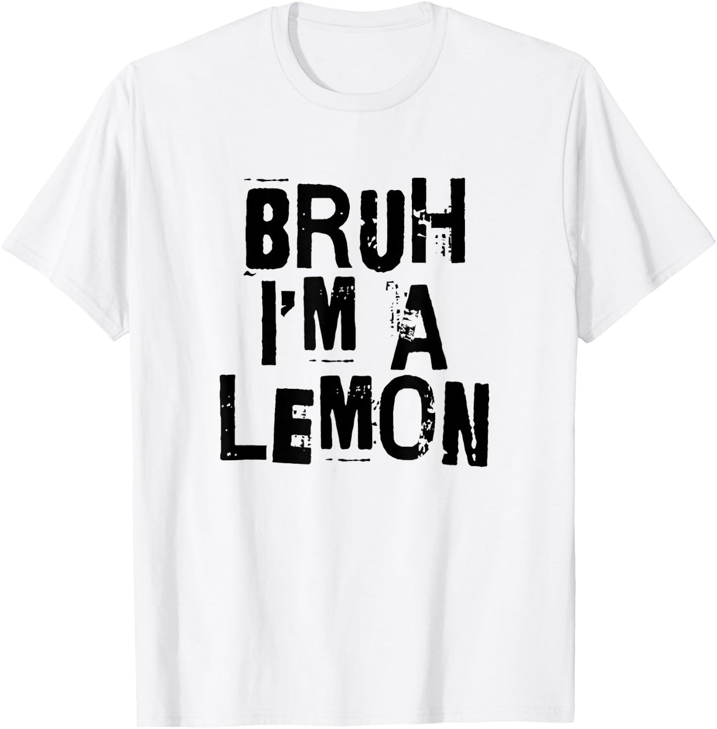 Bruh I'm A Lemon Funny Halloween Costume Men Women Boy Girl T-Shirt - T-Shirt | White