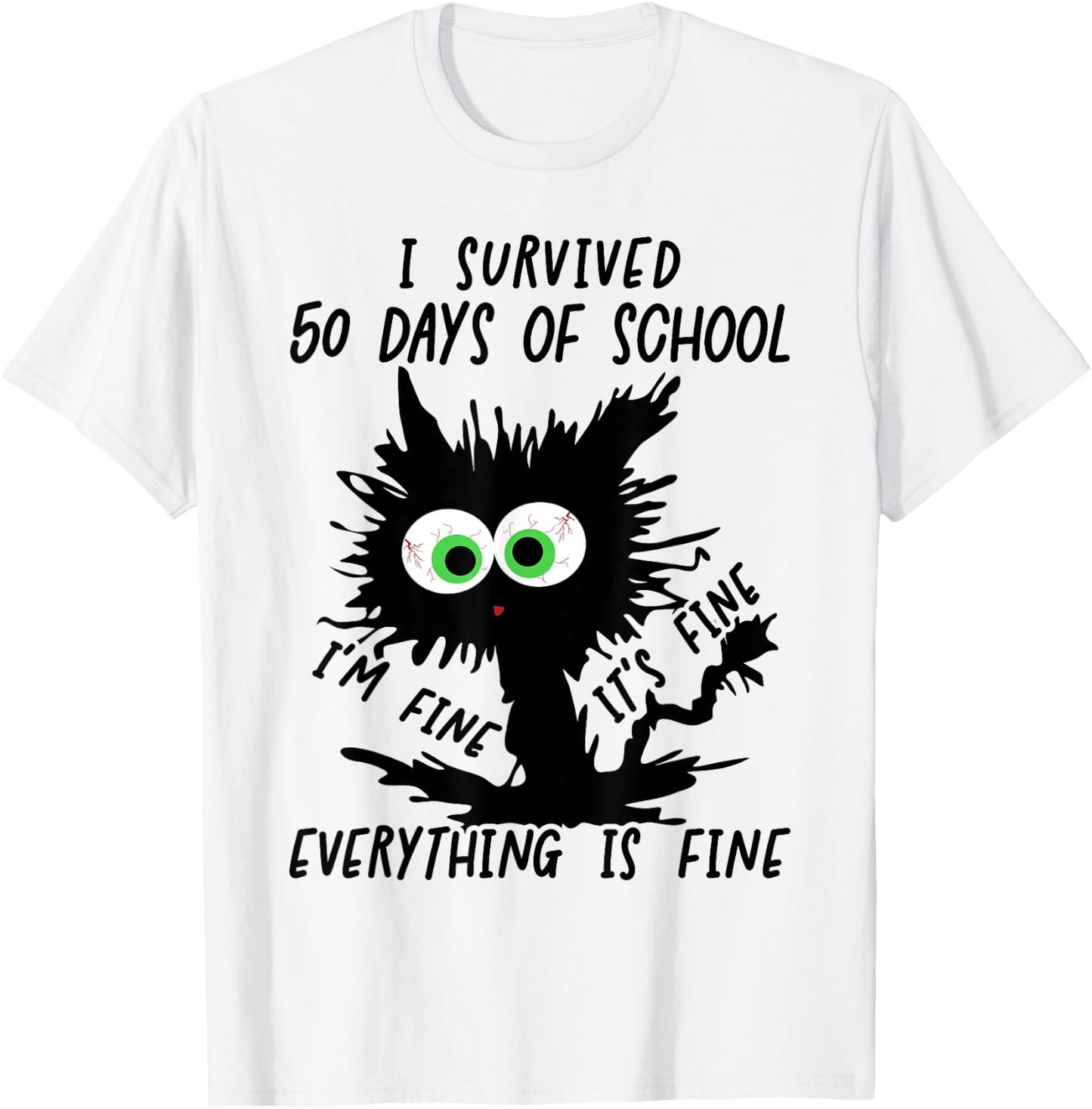 I Survived 50 Days Of School T-Shirt - T-Shirt | White
