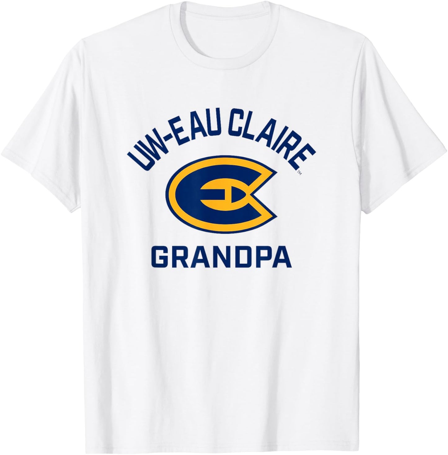 University of Wisconsin-Eau Claire Blugolds Arched Grandpa T-Shirt - T-Shirt | White