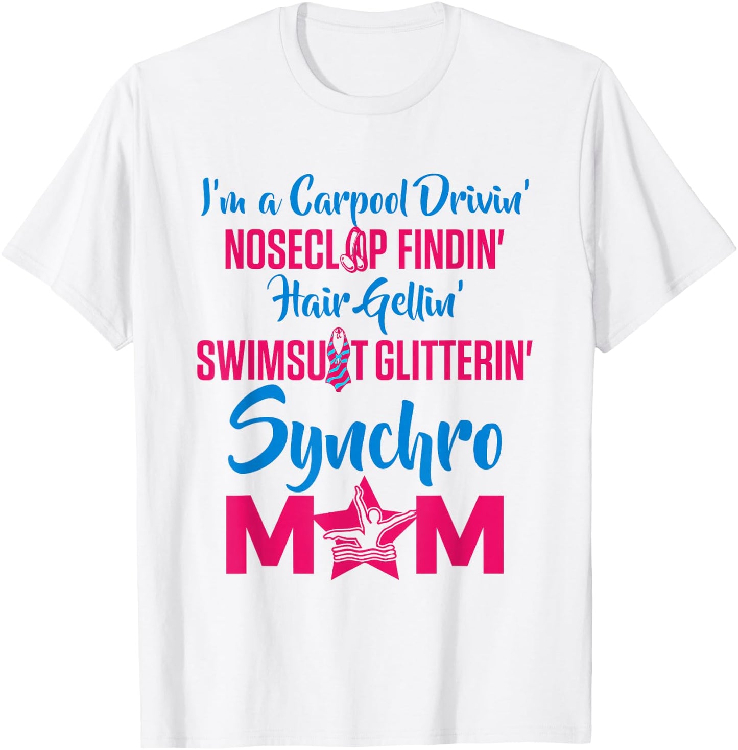 Synchronized Swimming Synchro Mom T-Shirt - T-Shirt | White