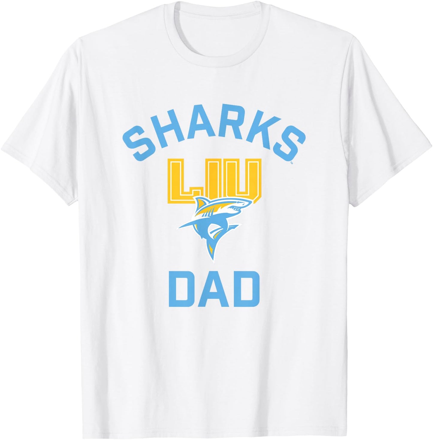 Long Island University LIU Blackbirds Arched Dad T-Shirt - T-Shirt | White