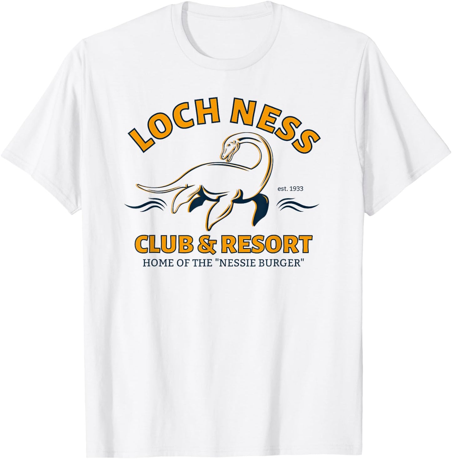 Loch Ness Monster, Club & Resort, Scotland Legends T-Shirt - T-Shirt | White